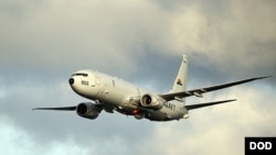 6月24日飞越台湾海峡上空的美国空军P-8“波塞冬”海上反潜巡逻侦察机。(同款机型，来自美國海軍網頁）