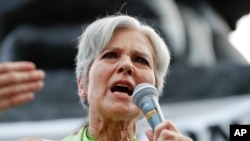 FILE - A post on the website of Green Party presidential nominee Jill Stein calls voting machines used in Wisconsin "highly vulnerable to hacking and malicious programming."