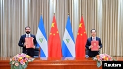 ARCHIVO - En 2021 Nicaragua abrió relaciones diplomáticas con China y quitó el reconocimiento a Taiwán, el país centroamericano aceleró el acercamiento con el gigante asiático con un acuerdo bilateral para robustecer el comercio con China.
