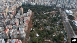 An aerial view of the Eco-park in Buenos Aires, Argentina, Aug. 7, 2018. 