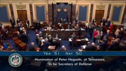 ကာကွယ်ရေးဝန်ကြီးအဖြစ် Pete Hegseth ကို လွှတ်တော်အတည်ပြု