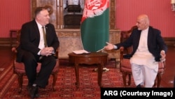 AQSh Davlat kotibi Mayk Pompeo Afg'oniston rahbari Ashraf G'ani bilan, Kobul, 23-mart, 2020 