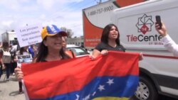 Protestan venezolanos en Estados Unidos