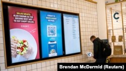 A customer places an order at the newest Chopt Creative Salad Co., location in lower Manhattan, in New York City, U.S., November 12, 2019.