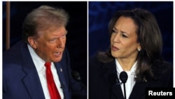 FILE PHOTO: Harris-Trump presidential debate hosted by ABC in Philadelphia, Pennsylvania