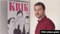 Stevan Dojčinović, glavni i odgovorni urednik KRIK-a (Mreže za istraživanje kriminala i korupcije)