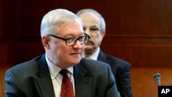 FILE - Russian Deputy Foreign Minister Sergei Ryabkov.