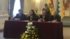 La canciller de Bolivia, Karen Longaric ofreció una rueda de prensa el lunes 23 de enero de 2019.