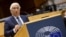 Portugal's Prime Minister Antonio Costa addresses European lawmakers during the signing ceremony to officially launch the Conference of the Future of Europe at the European Parliament in Brussels, Belgium, March 10, 2021.