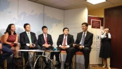 Almaz Kurbanow, Turkmen research fellow at University of Cincinnati; Dr. Faruk Taban, president of the Turkic American Alliance