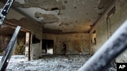 Tàn tích của lãnh sự quán Hoa Kỳ ở Benghazi, Libya, ngày 2/10/2012