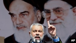 اسماعیل هنیه، در حال سخنرانی در تهران - آرشیو