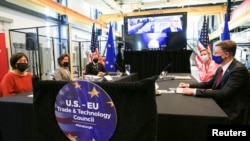 2021年9月29日，美國與歐盟官員在匹茲堡舉行貿易與投資會談（路透社）。