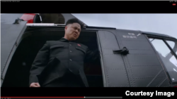 An actor portrays Kim Jong Un character in Sony Pictures' movie "The Interview."