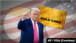 ภาพประกอบบัตรทอง หรือ โครงการวีซ่านักลงทุนใหม่ของปธน.โดนัลด์ ทรัมป์ (AP / VOA (Courtesy))