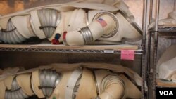 Estos trajes son experimentos, primeras pruebas de trajes que posteriormente se utilizaron en el espacio y hacen parte de la colección del Smithsonian.