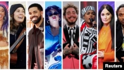 FILE - Grammy Award nominations in Album of the Year category includes artists in this combination photo L-R: Cardi B, Brandi Carlile, Drake, H.E.R., Post Malone, Janelle Monae, Kacey Musgraves and Kendrick Lamar. (REUTERS)