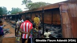 Le musée d'Histoire d'Abomey, après un incendie, au Bénin, le 29 août 2017. (VOA/Ginettte Fleure Adandé)