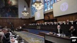 Pretres pred Međunarodnim suda pravde u Hagu (Foto: AP/Patrick Post)