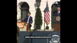 白宮感恩節傳統 拜登總統“赦免”兩隻火雞