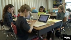 Students at Taylor Elementary school in Arlington, Virginia.