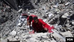 La OTAN presentó evidencias de la investigación previa sobre el complejo de Al Khawaildi Al Hamadi que quedó en ruinas tras el ataque.