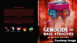កម្រប​សៀវភៅ​ «អំពើ​ប្រល័យ​ពូជសាសន៍ និង​ការ​សម្លាប់​រង្គាល​នៅ​ក្នុង​ប្រវត្តិសាស្រ្ត​ពិភពលោក» របស់​​លោក Chris Dearing។ (Courtesy Image)