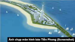 Ảnh phối cảnh khu đô thị lấn biển Cần Giờ của tập đoàn Vingroup.