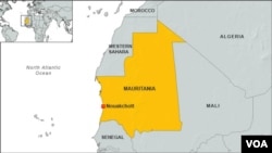 Une carte de la Mauritanie