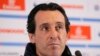 Unai Emery lors d'une conférence de presse à Paris, France, le 11 mars 2017.