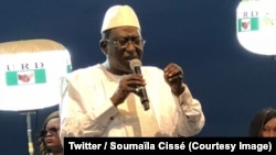 Le chef de file de l'opposition au Mali, Soumaïla Cissé, en campagne à Mopti pour l'élection présidentielle de juillet 2018. (Photo: Twitter/ Soumaïla Cissé)