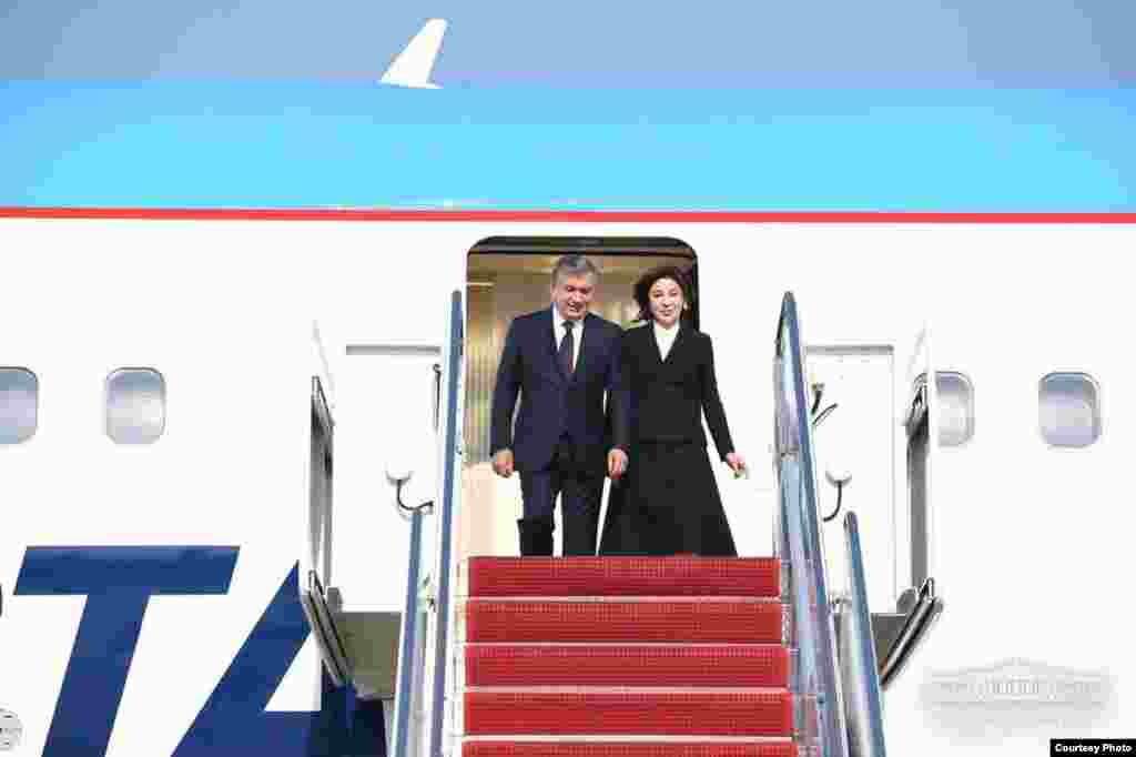 O'zbekiston rahbari Shavkat Mirziyoyev samolyoti Qo'shma Shtatlarning Merilend shtatidagi Endryus harbiy havo bazasiga qo'ngan. 14-may, 2018-yil