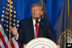 Дональд Трамп активно веде свою виборчу кампанію - виступ перед Федерацією жінок-республіканок штату Нью-Гемпшир, у вівторок, 27 червня 2023 р., у м. Конкорд, Нью-Гемпшир.