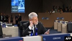 Президент Чехії Петр Павел під час засідання Ради Україна-НАТО, Вашингтон, округ Колумбія, 11 липня 2024 р. SAUL LOEB/AFP
