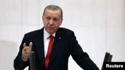 Թուրքիայի նախագահ Թայիփ Էրդողանը ելույթ է ունենում Անկարայի խորհրդարանում