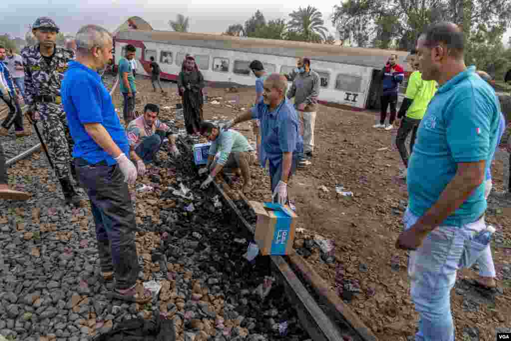 Government officials accused "extremists and drug abusers" of sabotaging these train tracks, prompting fears among international and local tourists., in Banha, April 18, 2021. (Hamada Elrasam/VOA) 