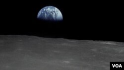 Posada Apolla 16 snimila je pojavljivanje Zemlje ručnom Haselblat kamerom tokom druge misije na Mjesecu.