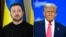 Shugaba Volodymyr Zelensky (hagu) da Shugaban Amurka Donald Trump (Dama) 