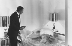 FILE - In this file photo taken on Oct. 22, 1982 British actor Sean Connery is seen during the making of the film "Never say, never again" in Nice.