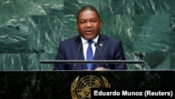 Nesta imagem de arquivo, presidente de Moçambique, Filipe Nyusi, nas Nações Unidas. Nova Iorque, 25 de Setembro 2018