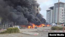 تصویری از اصابت موشک جمهوری اسلامی به بئرشبع اسرائیل