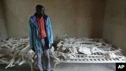 Des restes de victimes du génocide rwandais