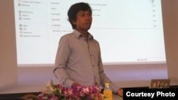 Ngeth Moses, Media/ICT head with the Center for Alliance of Labor and Human Rights in Phnom Penh, Cambodia. (Courtesy Photo)