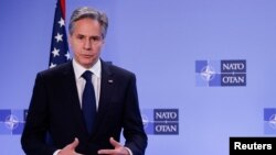 Državni sekretar Entoni Blinken na sastanku ministara spoljnih poslova članica NATO u Briselu, 4. aprila 2023. 