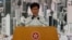 Hong Kong's Chief Executive Carrie Lam attends a press conference, Saturday, June 15, 2019, in Hong Kong.