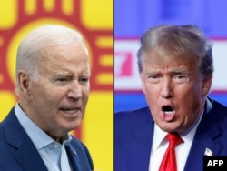 Rais wa Marekani Joe Biden na Rais wa zamani Donald Trump