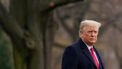 FILE - President Donald Trump walks on the South Lawn of the White House in Washington before boarding Marine One, Dec. 12, 2020. (AP)