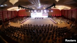 រូបឯកសារ៖ ទិដ្ឋភាពទូទៅនៃកិច្ចចរចាសន្តិភាពរវាងរដ្ឋាភិបាលអាហ្វហ្គានីស្ថាន និងក្រុមតាលីបង់ នៅរដ្ឋធានីដូហា ប្រទេសកាតា កាលពីថ្ងៃទី១២ ខែកញ្ញា ឆ្នាំ២០២០។