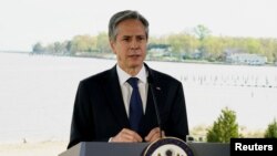 El secretario de Estado estadounidense., Antony Blinken, habla sobre el cambio climático en la Fundación Chesapeake Bay en Annapolis, Maryland, EE.UU., el 19 de abril de 2021.