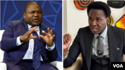 Filipe Nyusi (esquerda) e Venâncio Mondlane (direita)